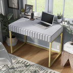 Scrivania moderna in metallo da 42" con porte USB per ufficio domestico
