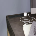 Scrivania moderna in metallo da 42" con porte USB per ufficio domestico