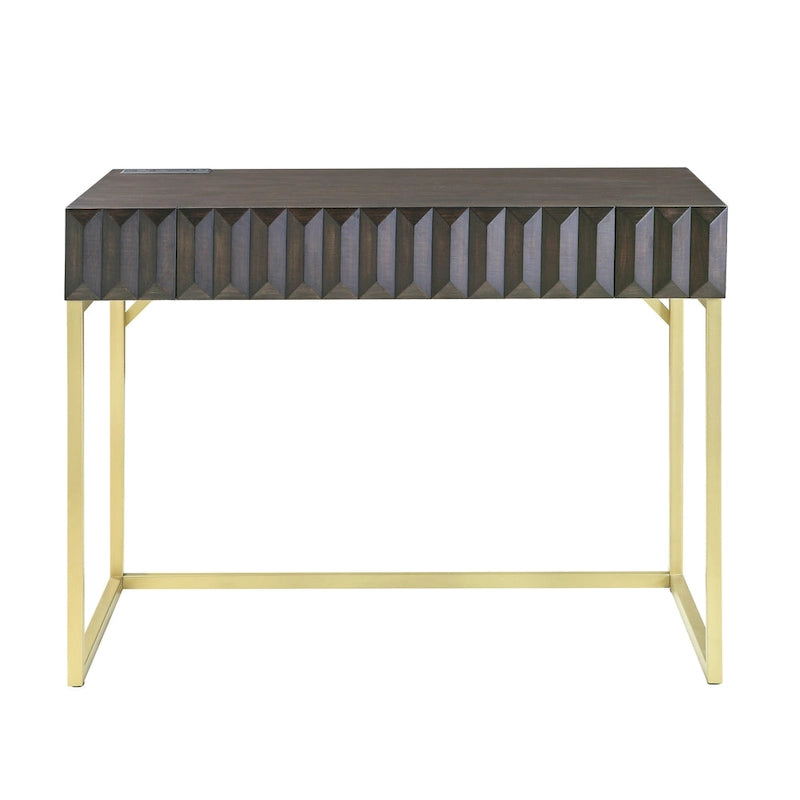 Scrivania moderna in metallo da 42" con porte USB per ufficio domestico
