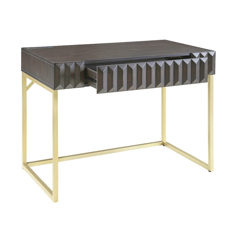 Scrivania moderna in metallo da 42" con porte USB per ufficio domestico