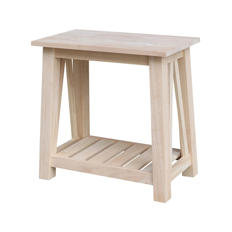 Tavolino rotondo in legno massello – Tavolino da salotto minimalista