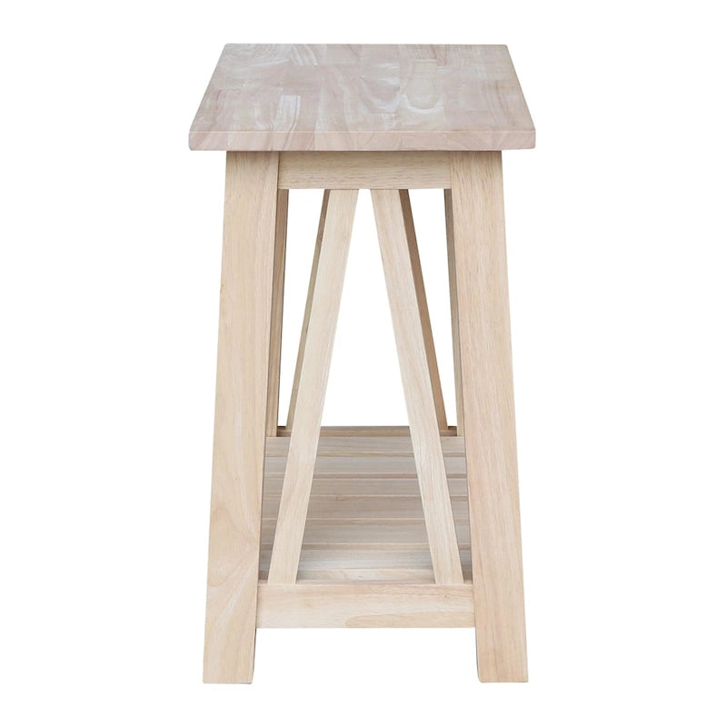 Tavolino rotondo in legno massello – Tavolino da salotto minimalista