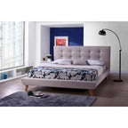 Carson Carrington Svinninge Mid-century Beige Upholstered King Platform Bed