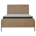 Letto imbottito con pannelli in canna naturale Sand Wash – Stile camera da letto bohémien