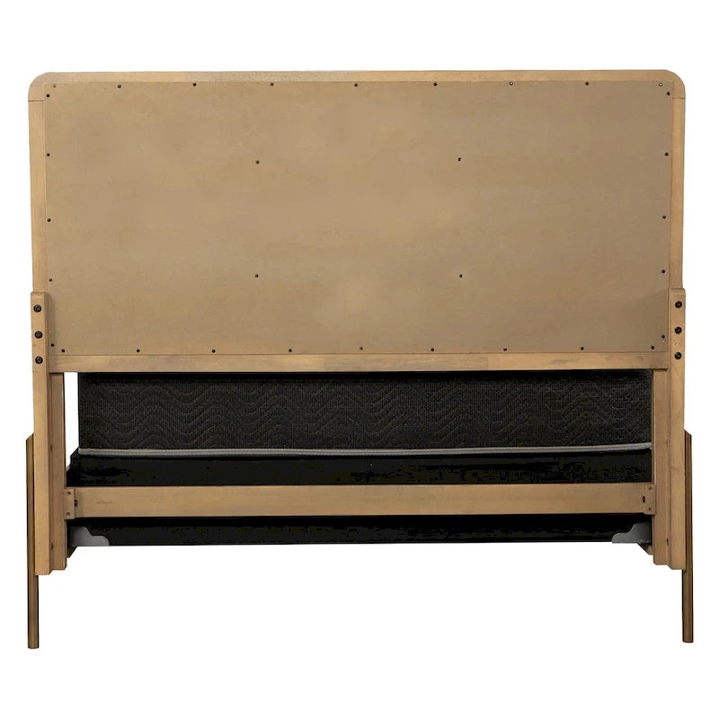 Letto imbottito con pannelli in canna naturale Sand Wash – Stile camera da letto bohémien
