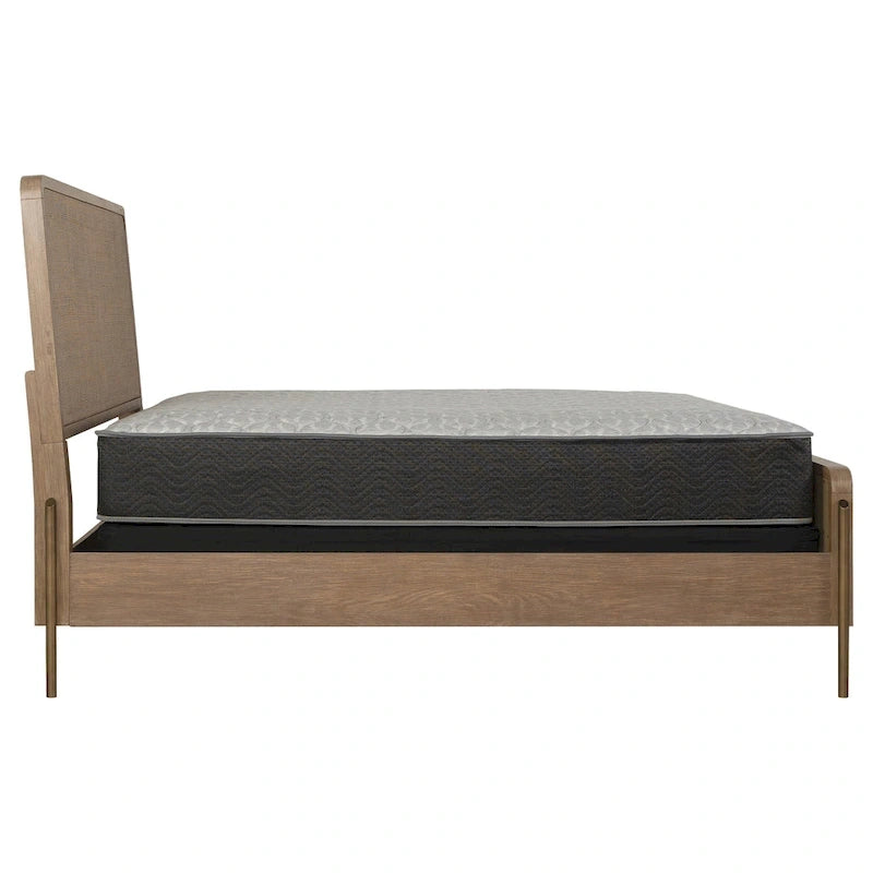 Letto imbottito con pannelli in canna naturale Sand Wash – Stile camera da letto bohémien
