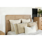 Letto imbottito con pannelli in canna naturale Sand Wash – Stile camera da letto bohémien