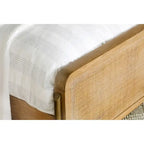Letto imbottito con pannelli in canna naturale Sand Wash – Stile camera da letto bohémien