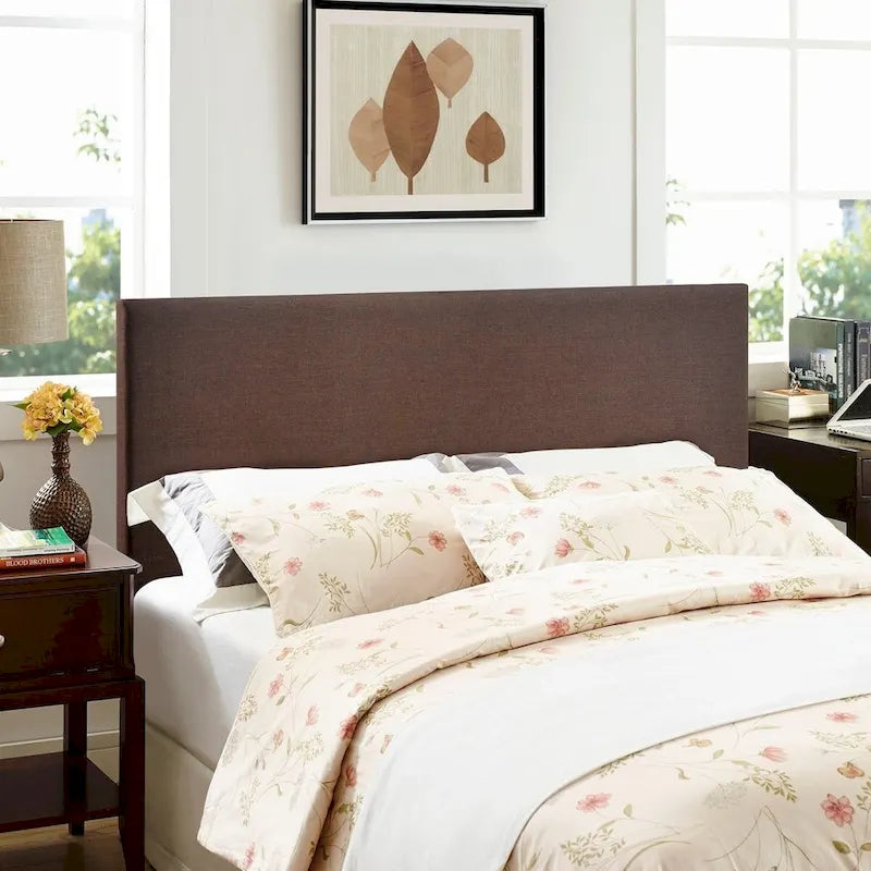 Testiera imbottita Queen Size con bottoni trapuntati per camera da letto