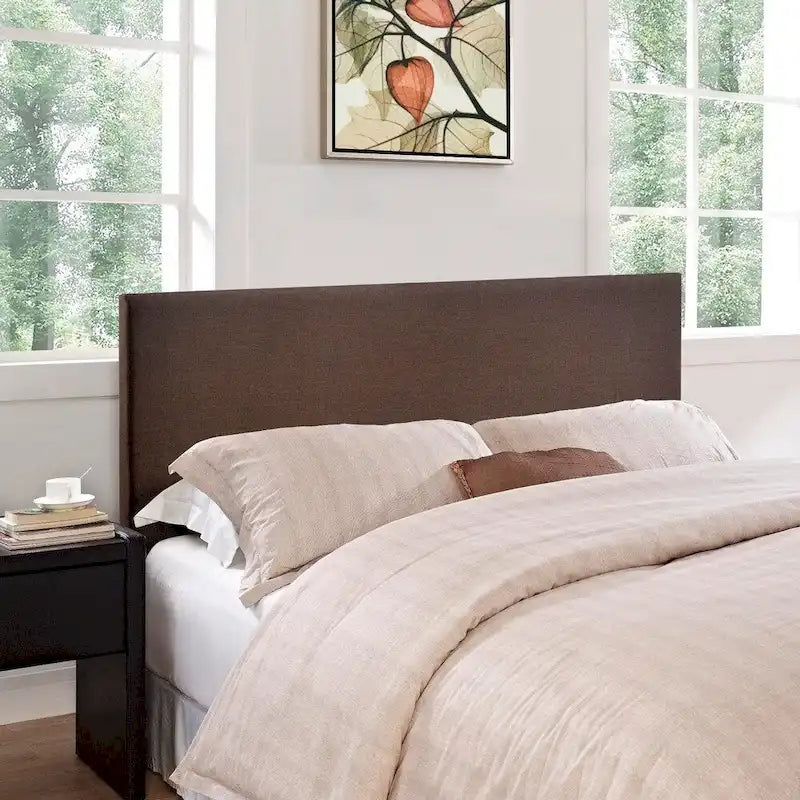 Testiera imbottita Queen Size con bottoni trapuntati per camera da letto