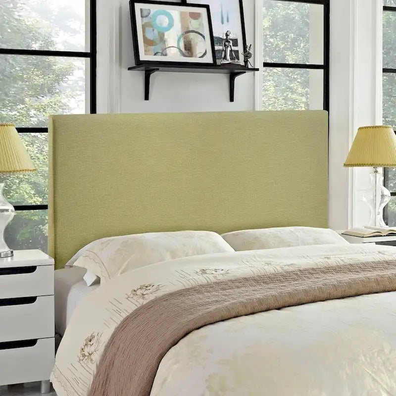 Testiera imbottita Queen Size con bottoni trapuntati per camera da letto