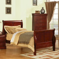 Letto a slitta singolo in stile transizionale – Design classico con telaio in legno