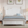 Platform Bed Frame,Retro Style Platform Bed with Pine Wooden Slat Support,