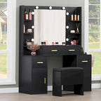 Toeletta con Specchio Illuminato e Prese Incorporate – 140 A x 110 L x 40 P cm