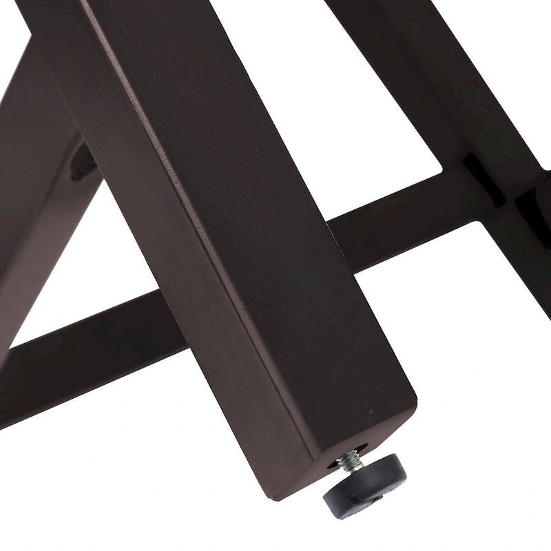Sgabello da bar girevole moderno da 26" rivestito in similpelle e tessuto con struttura in legno