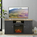 Supporto TV da 54 pollici color carbone per TV fino a 60 pollici con caminetto elettrico