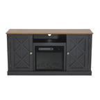 Supporto TV da 54 pollici color carbone per TV fino a 60 pollici con caminetto elettrico