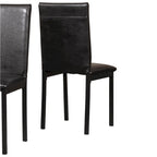 Sedie da Pranzo con Telaio in Metallo e Seduta in Similpelle, Set da 4