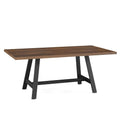 Tavolo da pranzo rettangolare in legno massello 40" x 72" per cucina e sala da pranzo