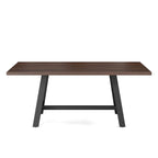 Tavolo da pranzo rettangolare in legno massello 40" x 72" per cucina e sala da pranzo
