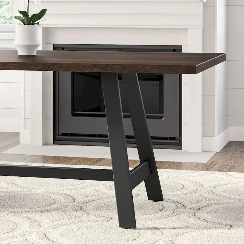 Tavolo da pranzo rettangolare in legno massello 40" x 72" per cucina e sala da pranzo