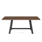 Tavolo da pranzo rettangolare in legno massello 40" x 72" per cucina e sala da pranzo