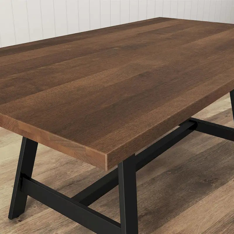 Tavolo da pranzo rettangolare in legno massello 40" x 72" per cucina e sala da pranzo