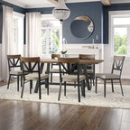 Tavolo da pranzo rettangolare in legno massello 40" x 72" per cucina e sala da pranzo
