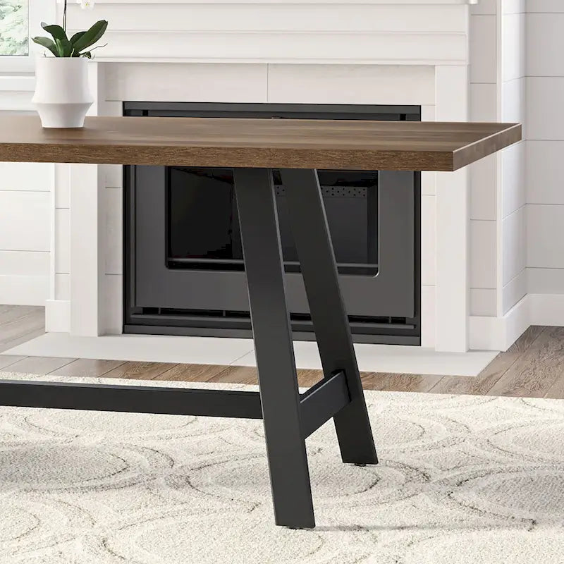 Tavolo da pranzo rettangolare in legno massello 40" x 72" per cucina e sala da pranzo
