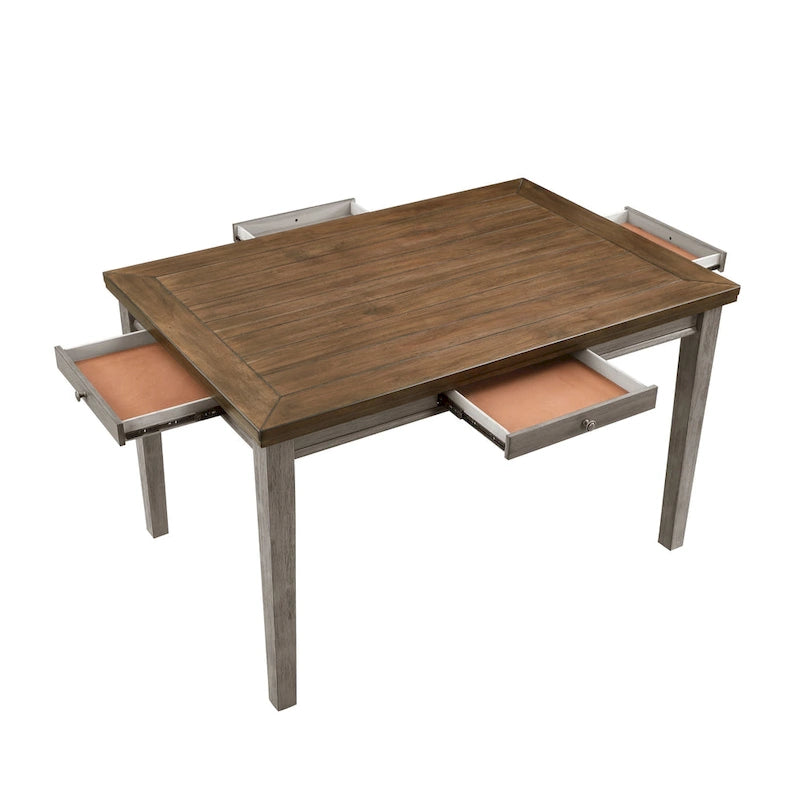 Tavolo da pranzo da 36" (altezza bancone) per 6 persone con 4 cassetti contenitore