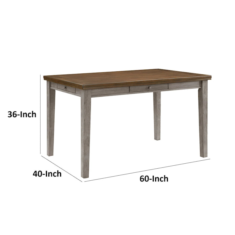 Tavolo da pranzo da 36" (altezza bancone) per 6 persone con 4 cassetti contenitore