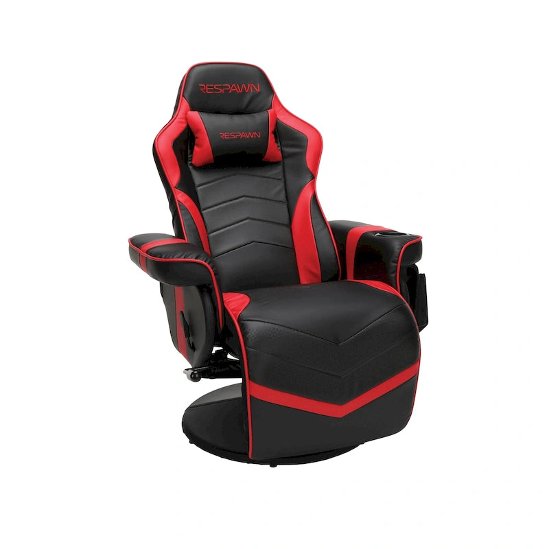 Poltrona reclinabile da gaming con poggiapiedi e supporto ergonomico per casa e ufficio