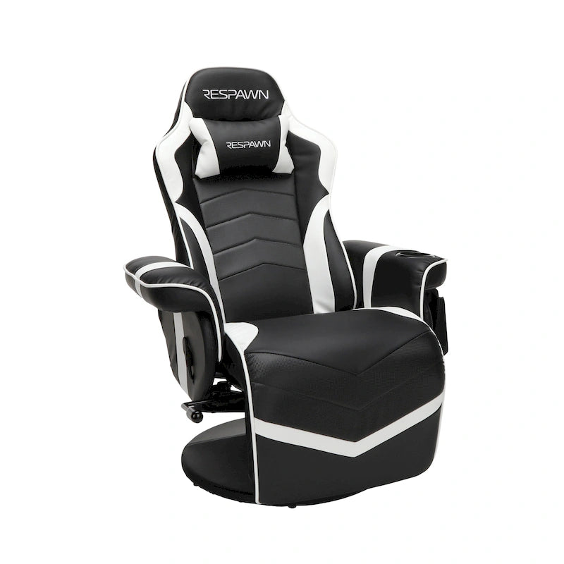Poltrona reclinabile da gaming con poggiapiedi e supporto ergonomico per casa e ufficio