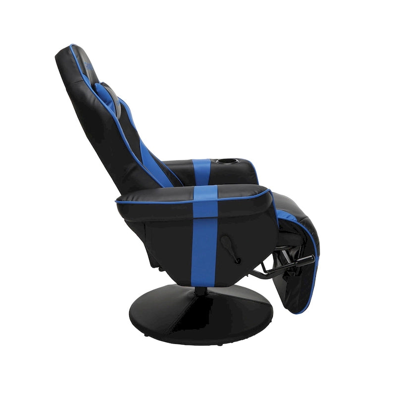 Poltrona reclinabile da gaming con poggiapiedi e supporto ergonomico per casa e ufficio