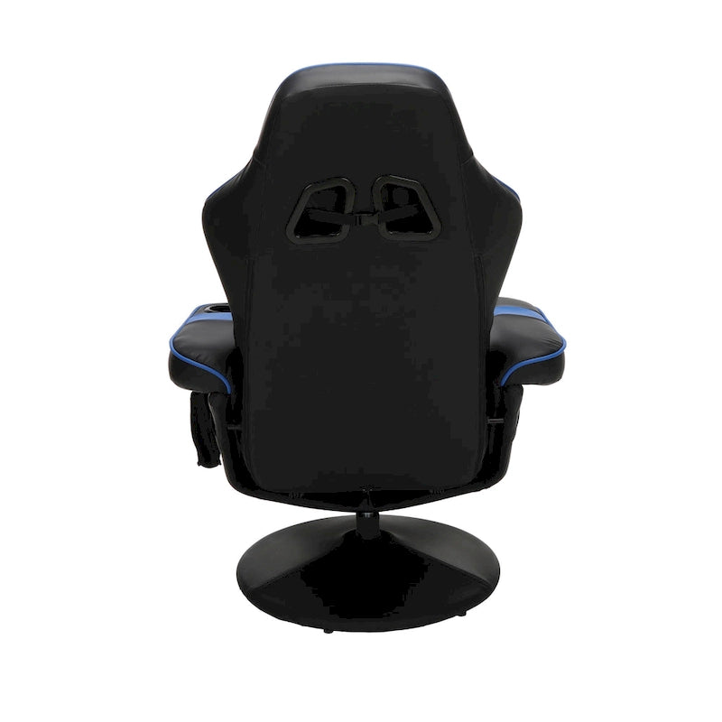 Poltrona reclinabile da gaming con poggiapiedi e supporto ergonomico per casa e ufficio