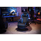 Poltrona reclinabile da gaming con poggiapiedi e supporto ergonomico per casa e ufficio