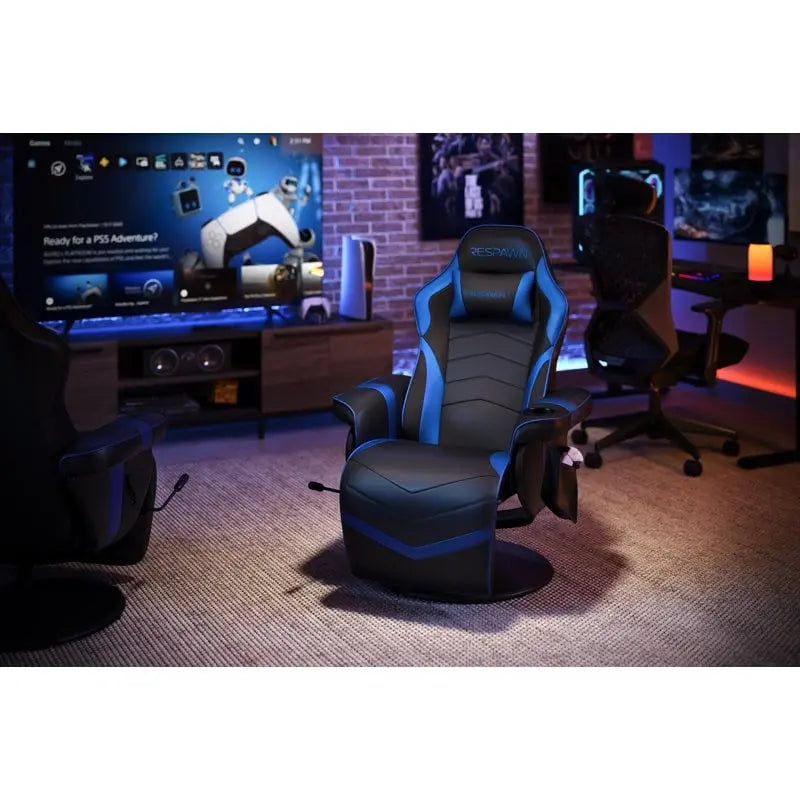 Poltrona reclinabile da gaming con poggiapiedi e supporto ergonomico per casa e ufficio