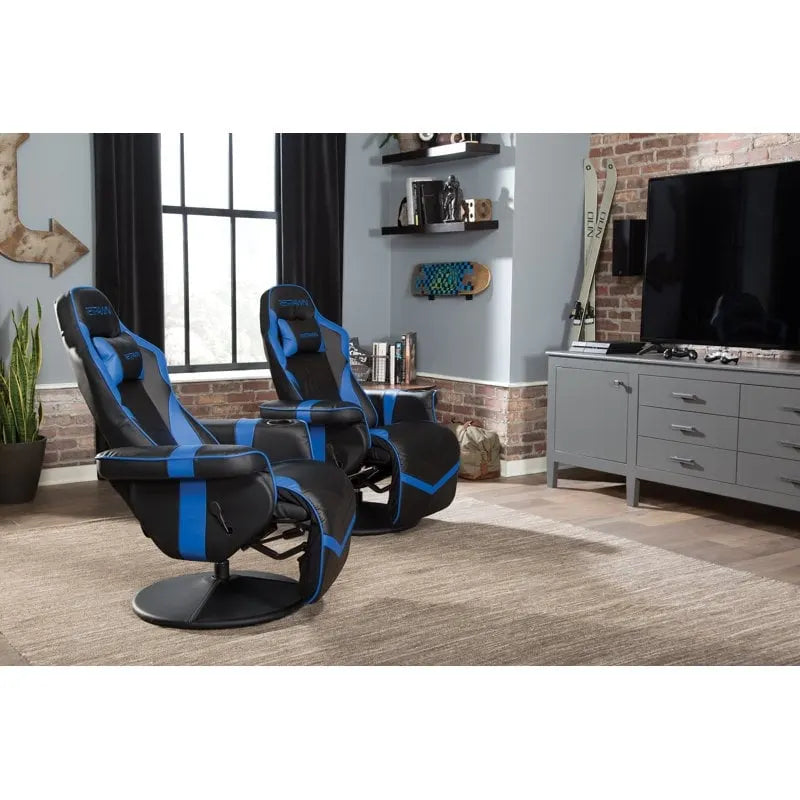 Poltrona reclinabile da gaming con poggiapiedi e supporto ergonomico per casa e ufficio