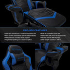Poltrona reclinabile da gaming con poggiapiedi e supporto ergonomico per casa e ufficio