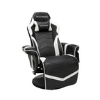 Poltrona reclinabile da gaming con poggiapiedi e supporto ergonomico per casa e ufficio