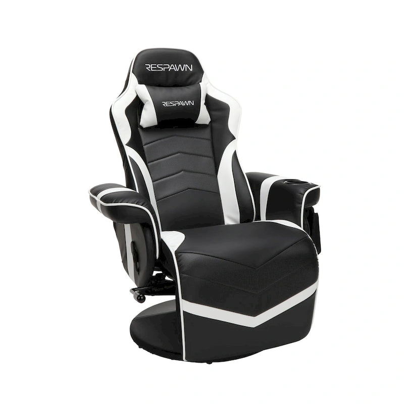 Poltrona reclinabile da gaming con poggiapiedi e supporto ergonomico per casa e ufficio