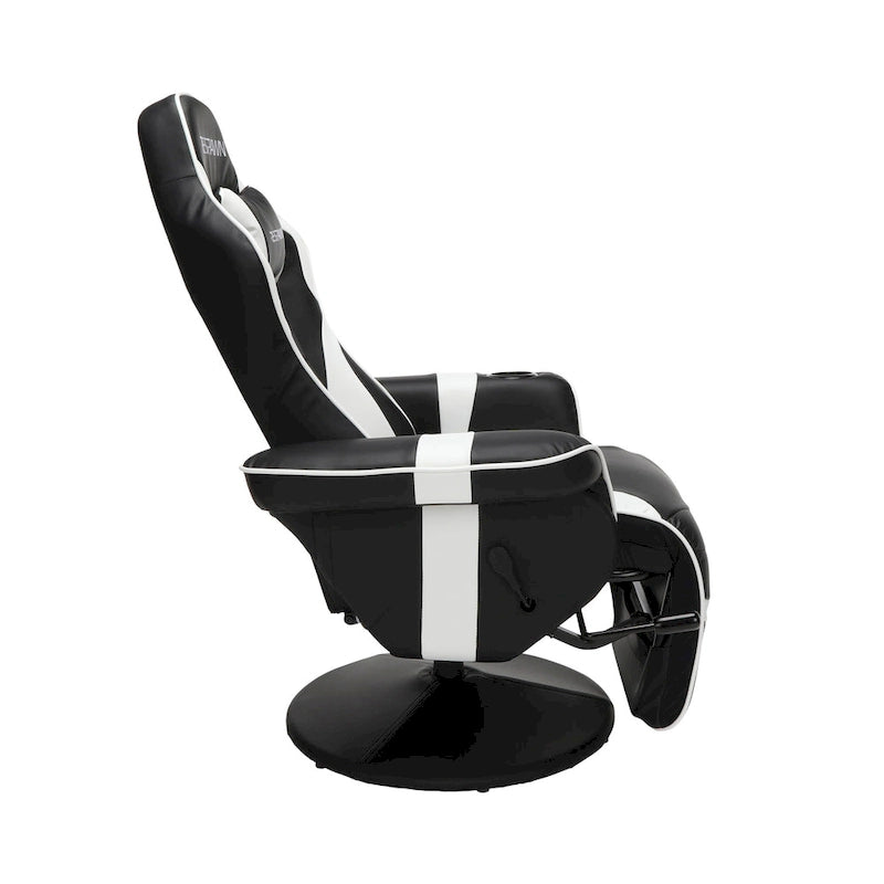Poltrona reclinabile da gaming con poggiapiedi e supporto ergonomico per casa e ufficio