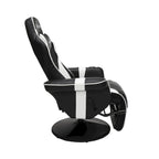 Poltrona reclinabile da gaming con poggiapiedi e supporto ergonomico per casa e ufficio