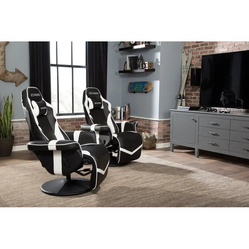 Poltrona reclinabile da gaming con poggiapiedi e supporto ergonomico per casa e ufficio