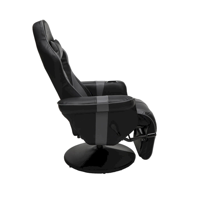 Poltrona reclinabile da gaming con poggiapiedi e supporto ergonomico per casa e ufficio