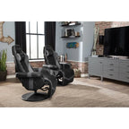 Poltrona reclinabile da gaming con poggiapiedi e supporto ergonomico per casa e ufficio