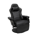 Poltrona reclinabile da gaming con poggiapiedi e supporto ergonomico per casa e ufficio
