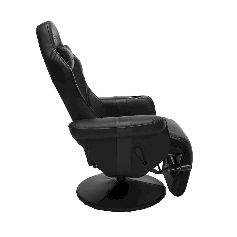 Poltrona reclinabile da gaming con poggiapiedi e supporto ergonomico per casa e ufficio