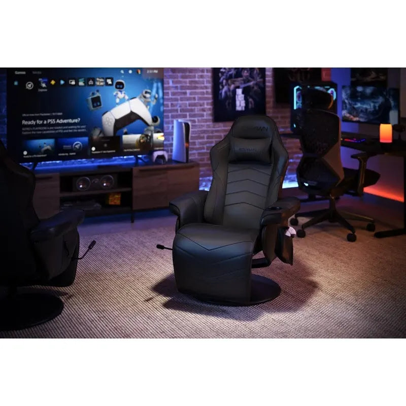 Poltrona reclinabile da gaming con poggiapiedi e supporto ergonomico per casa e ufficio