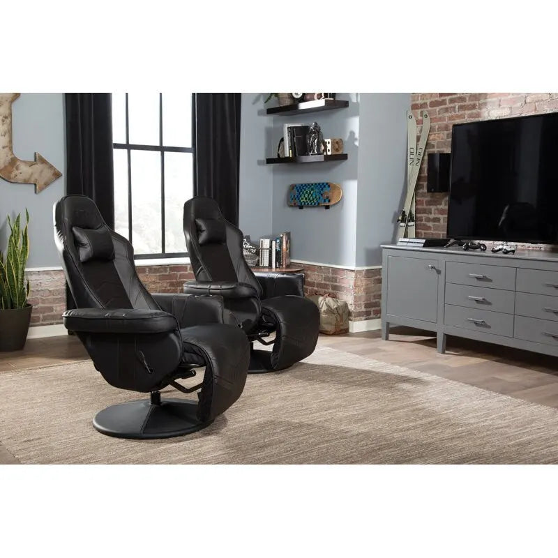 Poltrona reclinabile da gaming con poggiapiedi e supporto ergonomico per casa e ufficio